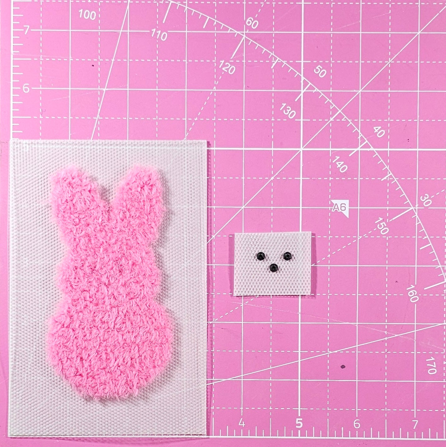 Easter Bunnies Fluffy Fuzzy Rhinestone Transfer Patches