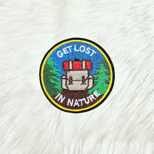 Get Lost In Nature Embroidery Iron On Patch