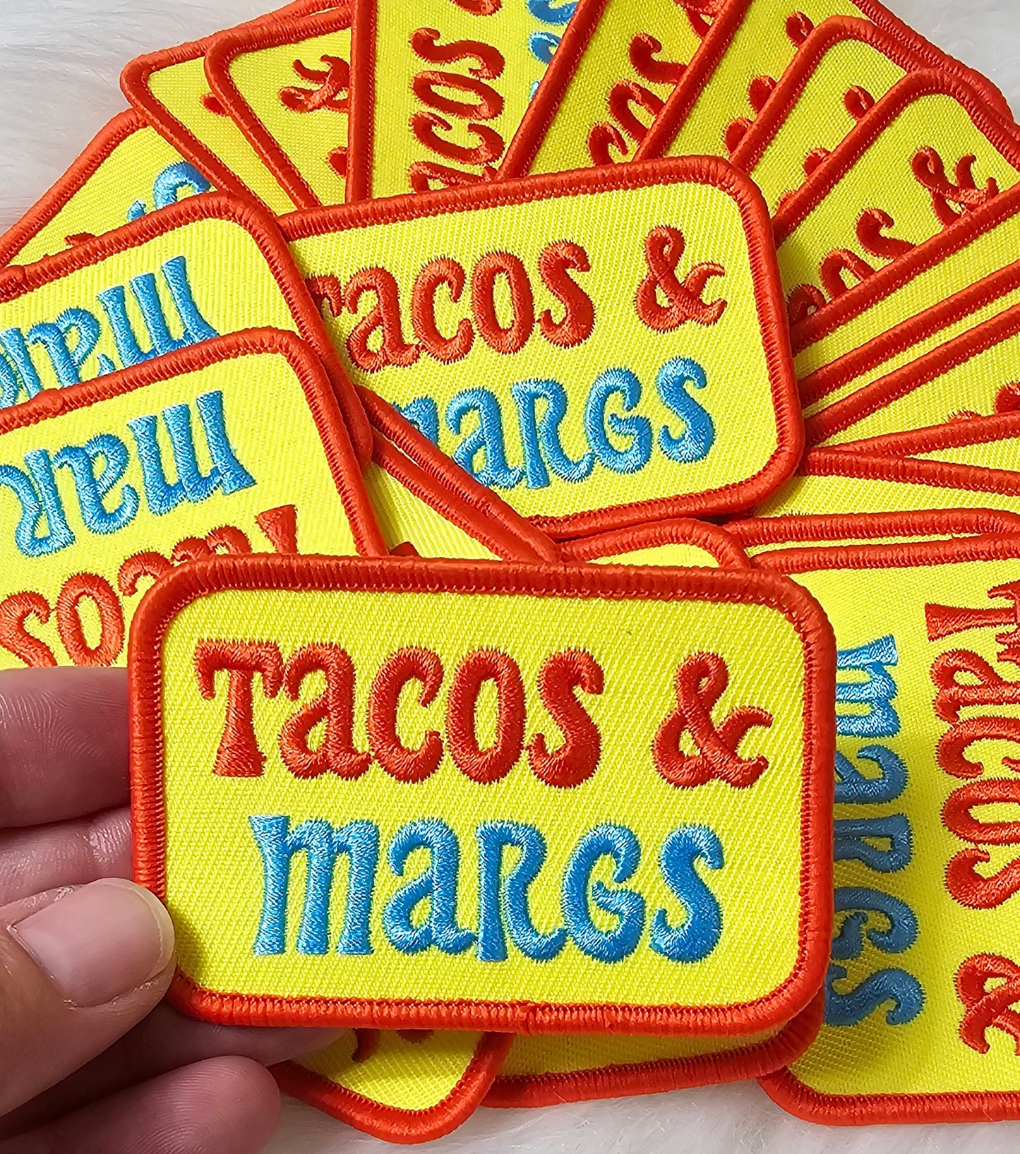 'Tacos and Margs' Embroidery Iron On Patch