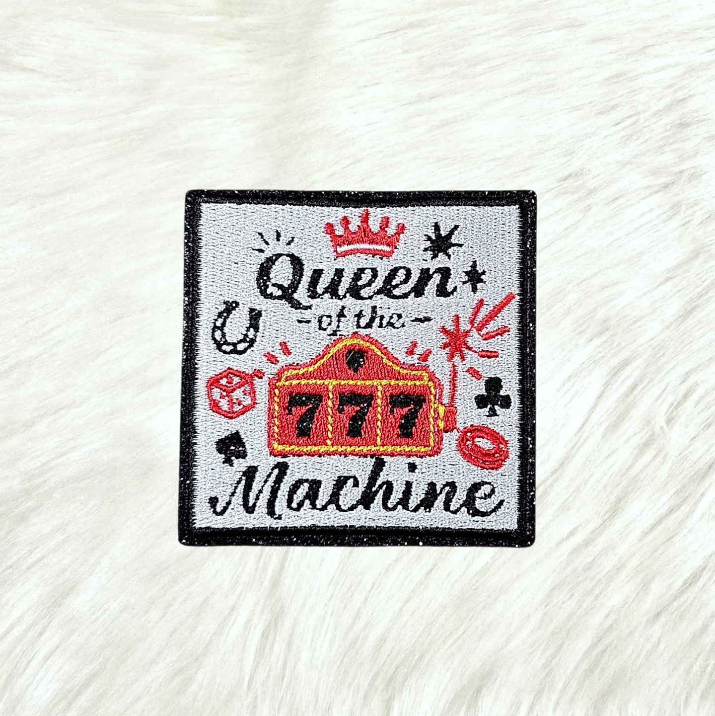 Queen Of The Machine Slots Gambler Embroidery Iron On Patch