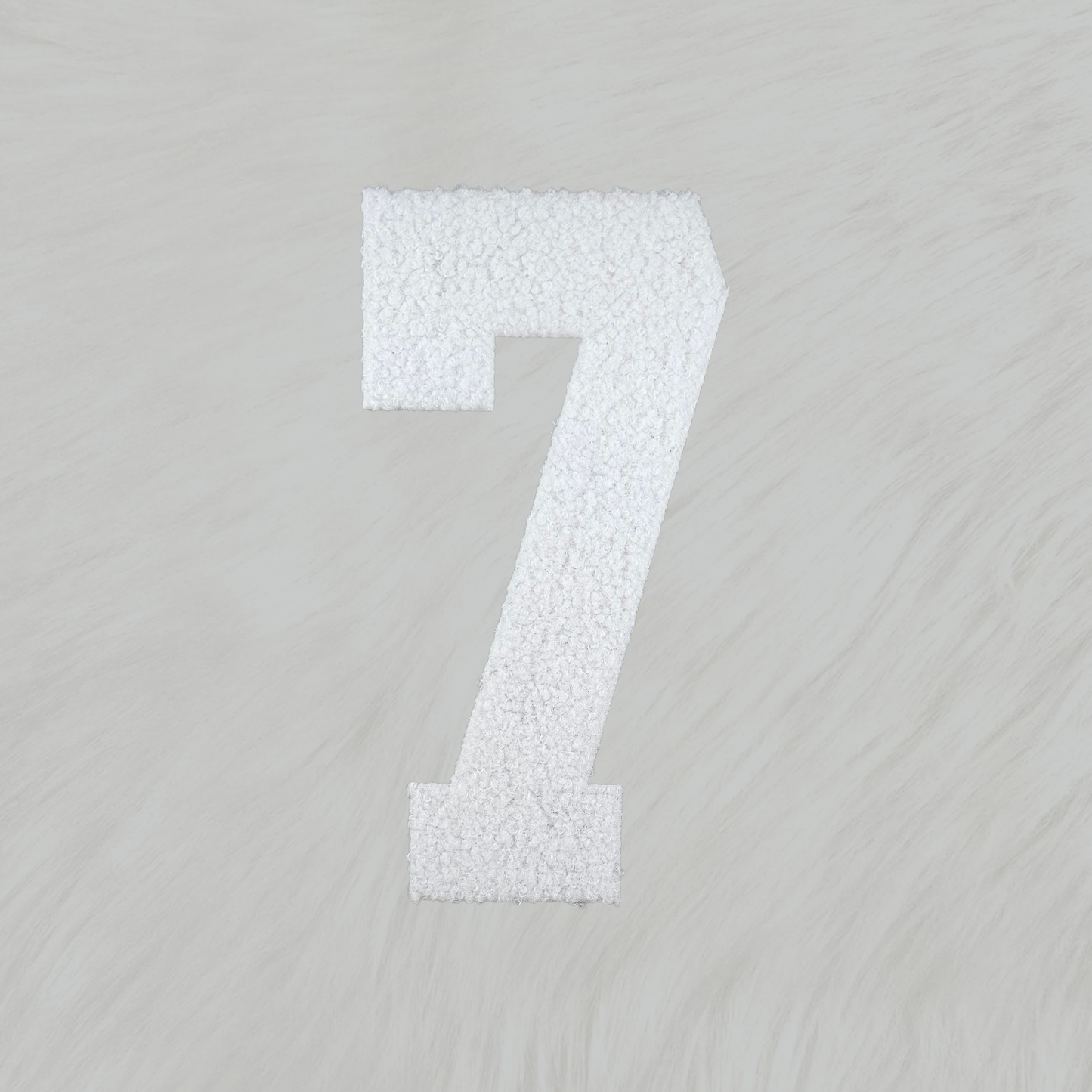 Large Team Number Fluffy Fuzzy Transfer Patch