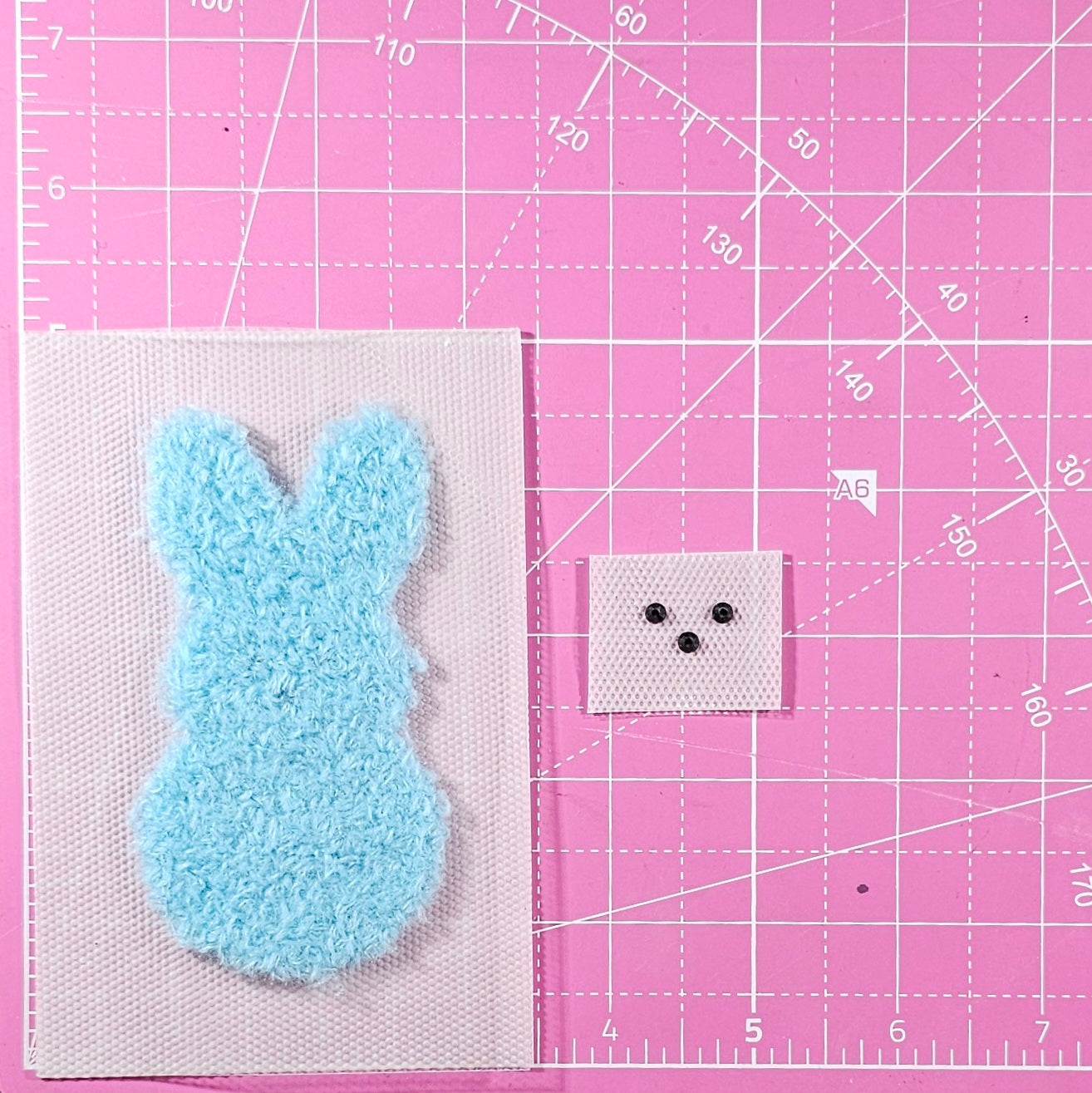 Easter Bunnies Fluffy Fuzzy Rhinestone Transfer Patches