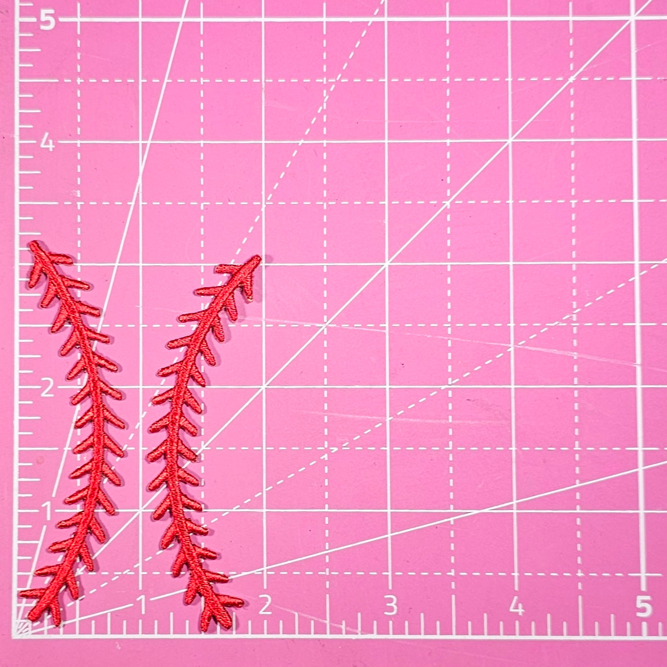 Baseball Softball Lace Stiches Embroidery Small Iron On Patch