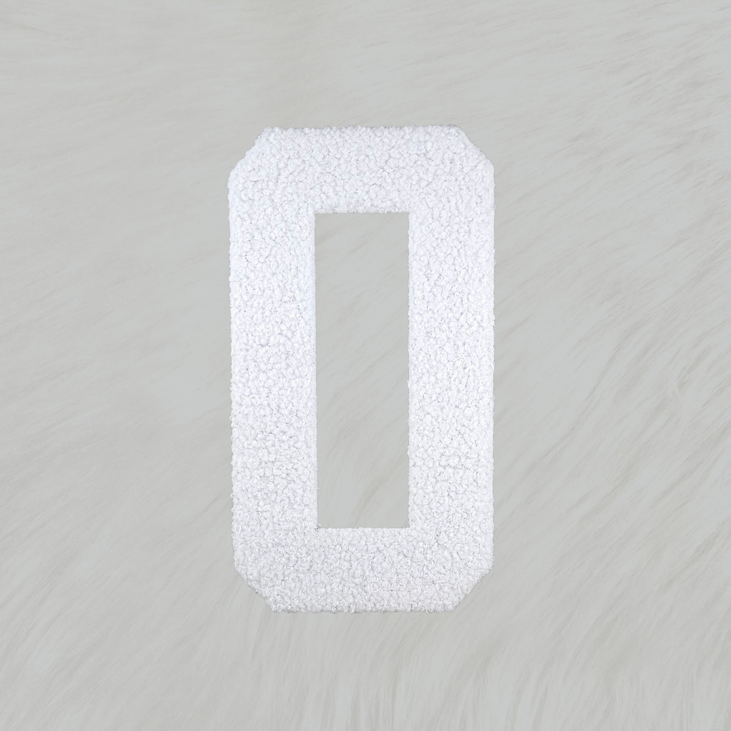 Large Team Number Fluffy Fuzzy Transfer Patch
