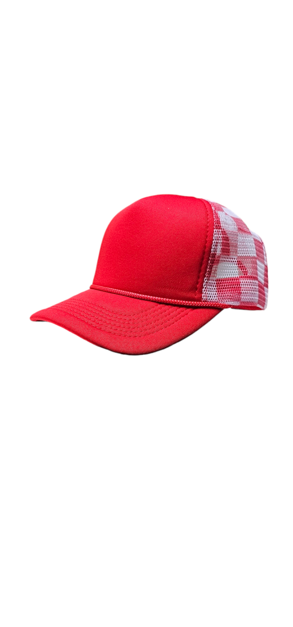 Checkered Mesh Trucker Foam Hat