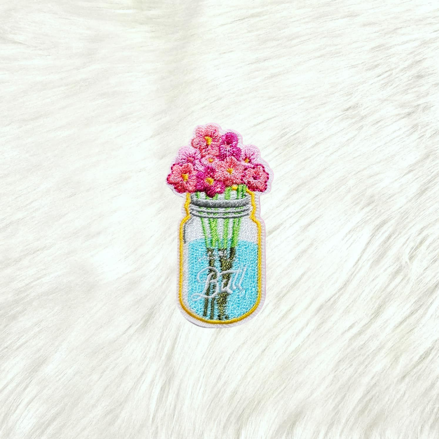 Have A Ball Canning Flower Embroidery Iron On Patch