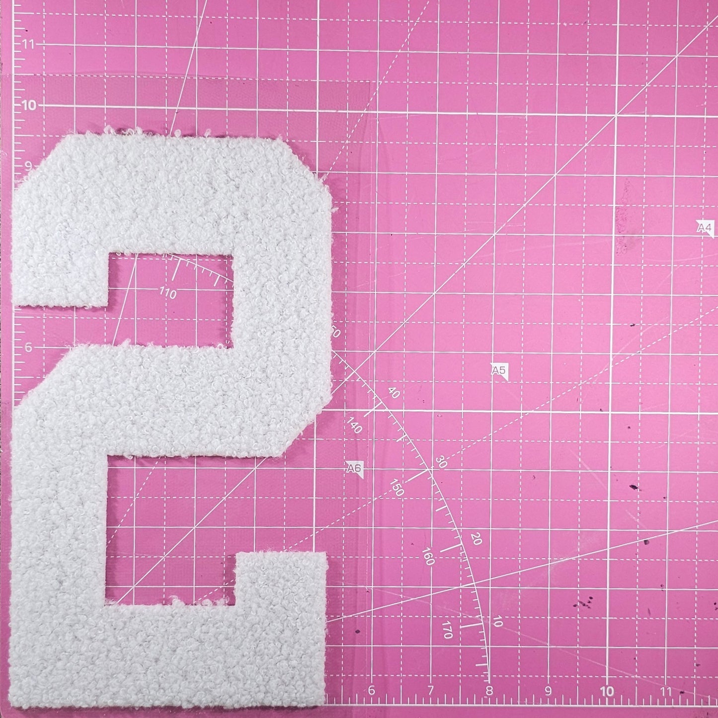 Large Team Number Fluffy Fuzzy Transfer Patch