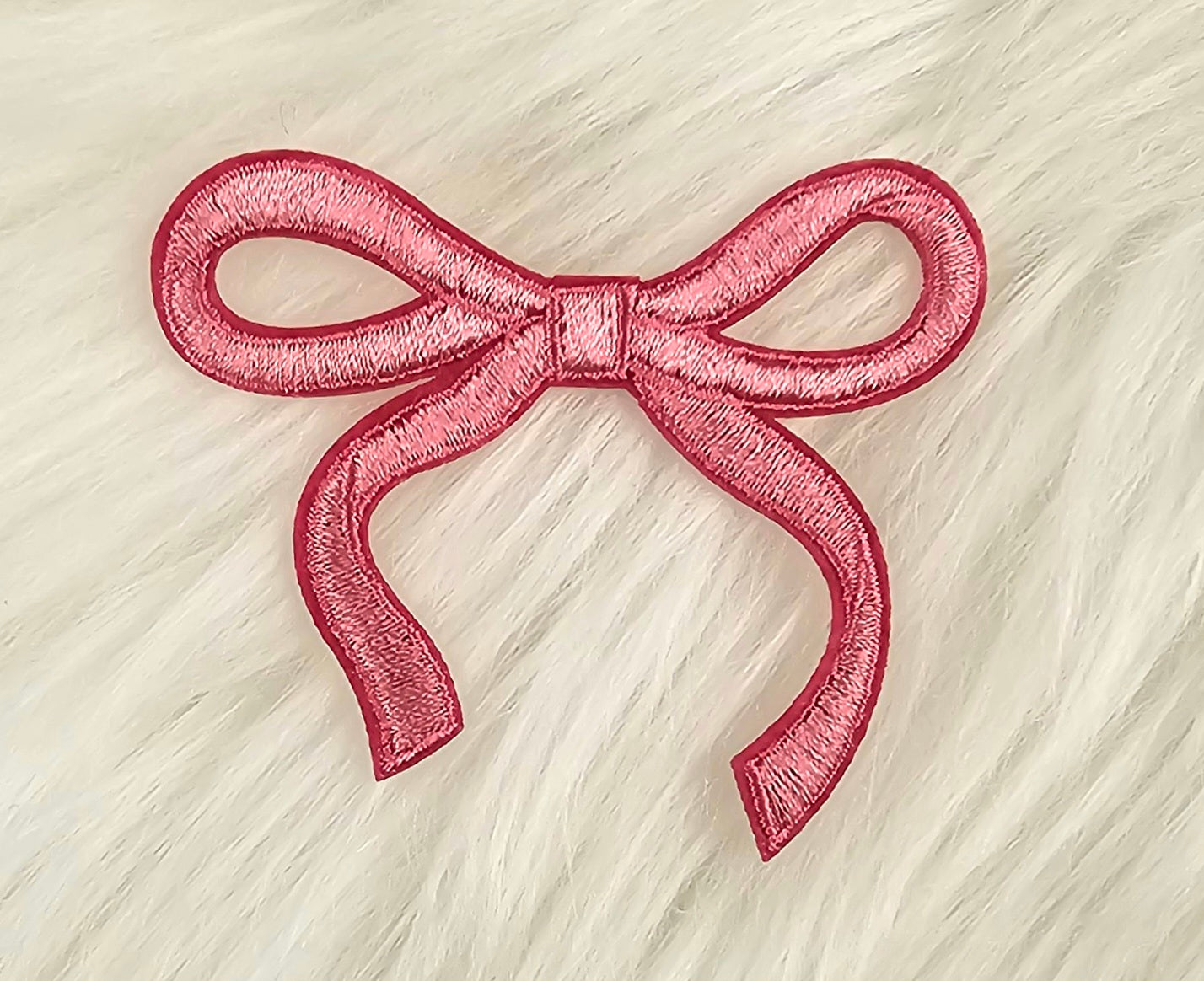 Coquette Bow Embroidery Iron On Patch