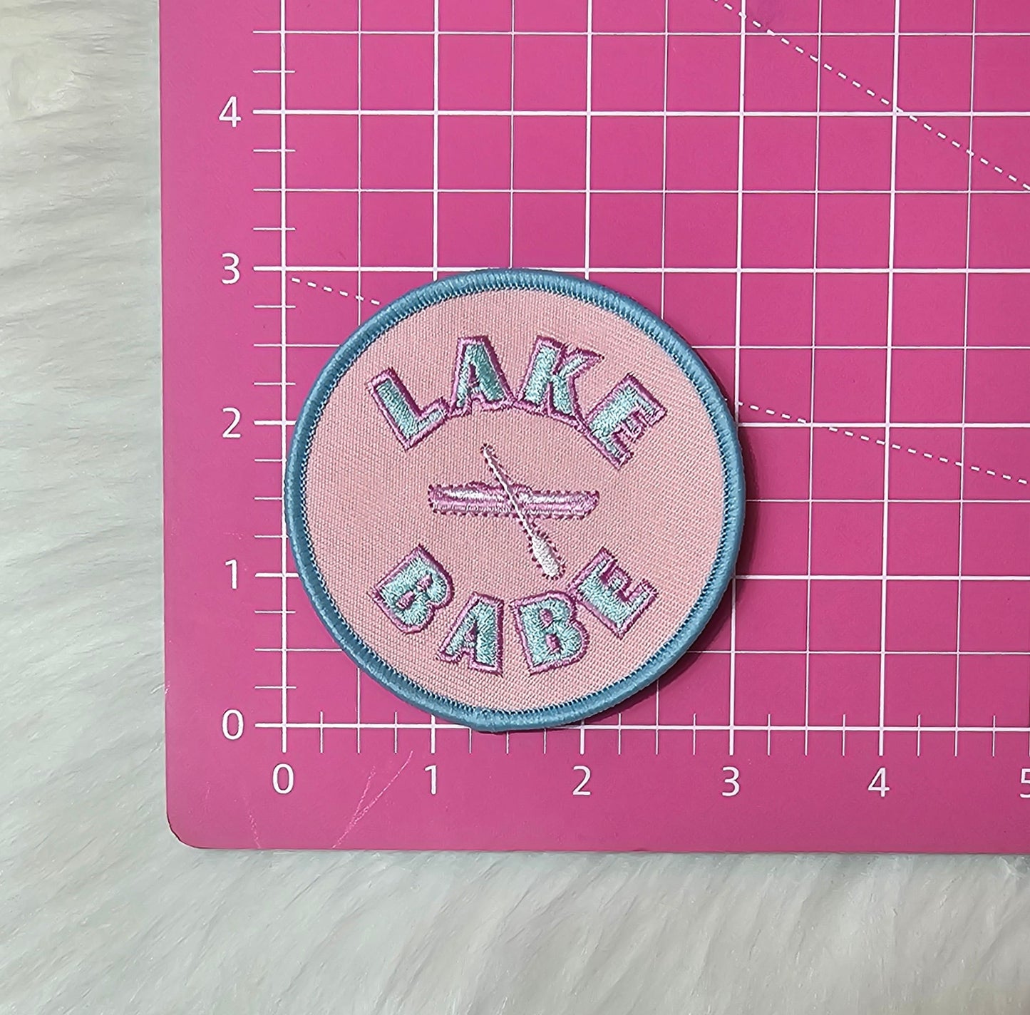 'Lake Babe' Boat Embroidery Iron On Patch