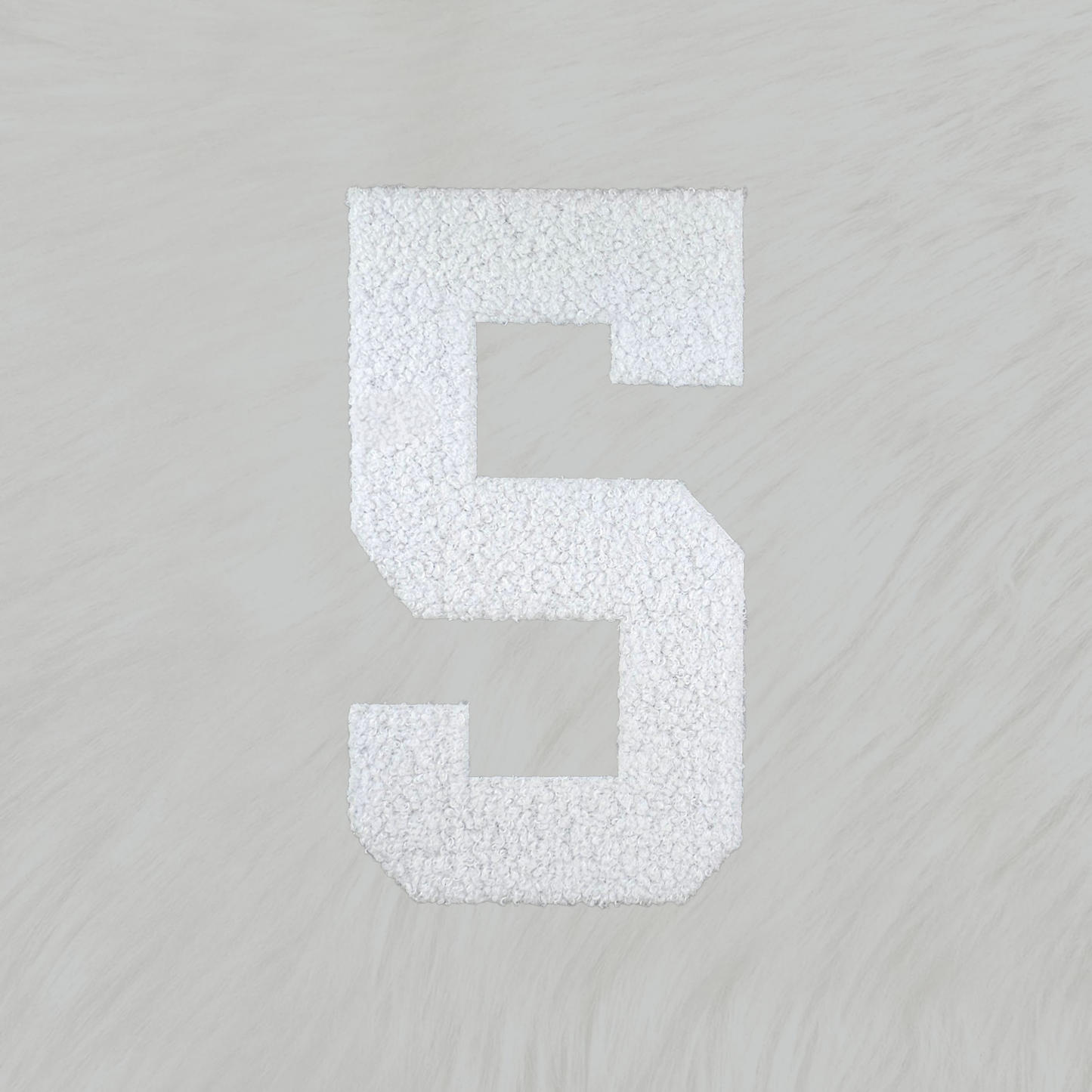 Large Team Number Fluffy Fuzzy Transfer Patch