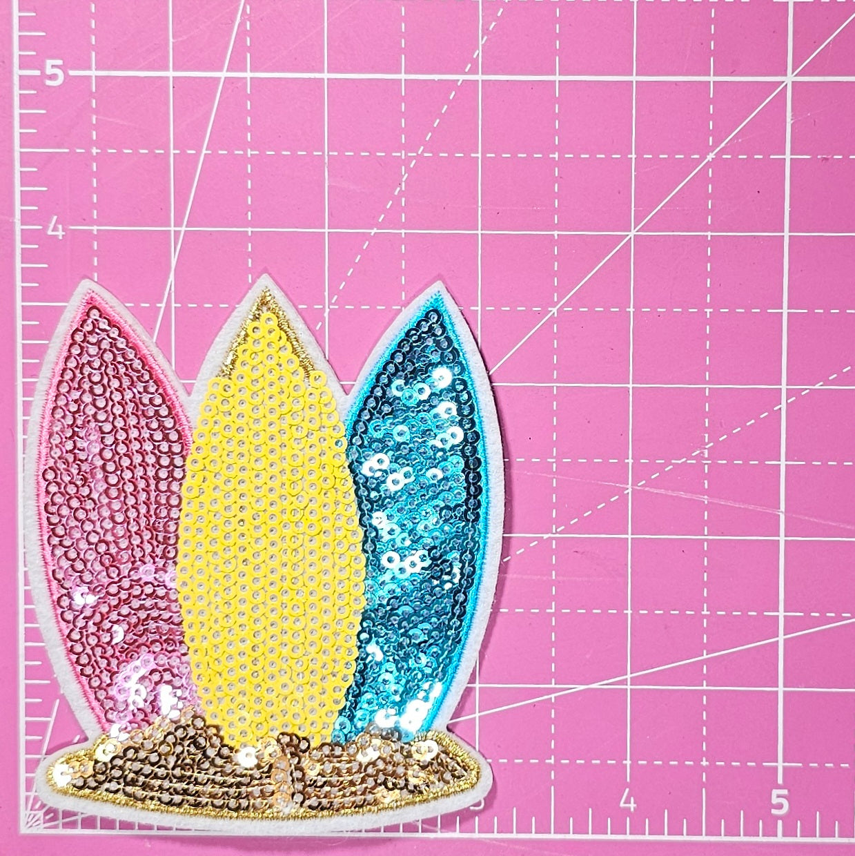Surfboards Beach Sequin Iron On Patch