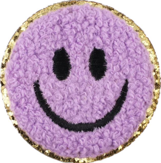 Smile Stick-On Fabric Patch
