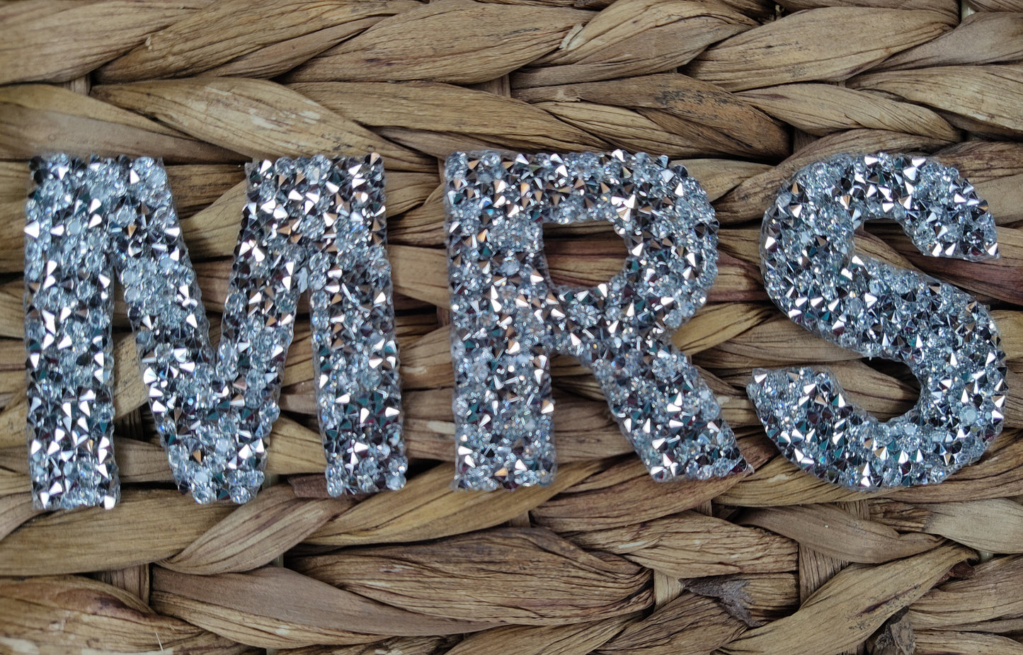 Silver Rhinestone 2" Iron-on Patches