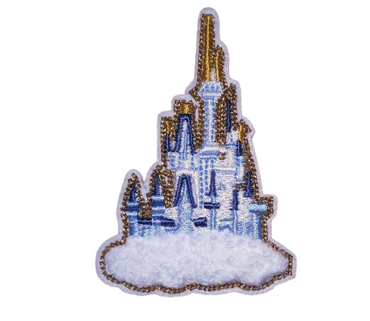 Blue Castle Chenille and Embroidery Iron On Patch