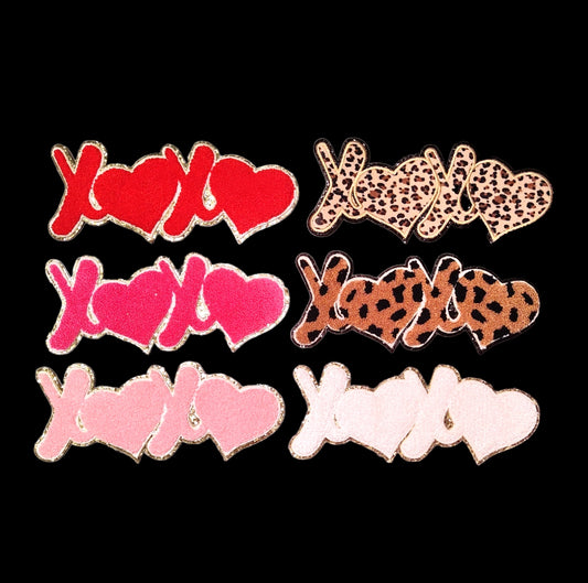 Large XOXO Chenille Iron-on Patches