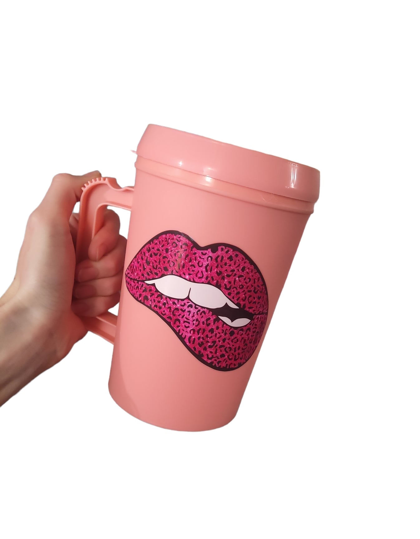 Pink Cheetah Lips HIP SIPS Mega Mug 34oz