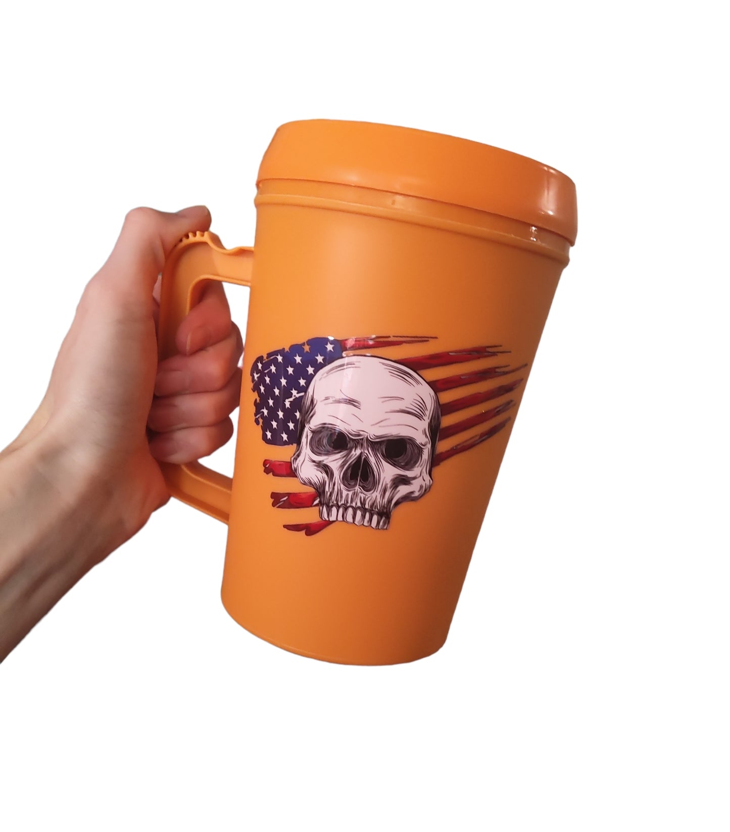 American Flag Skull HIP SIPS Mega Mug 34oz