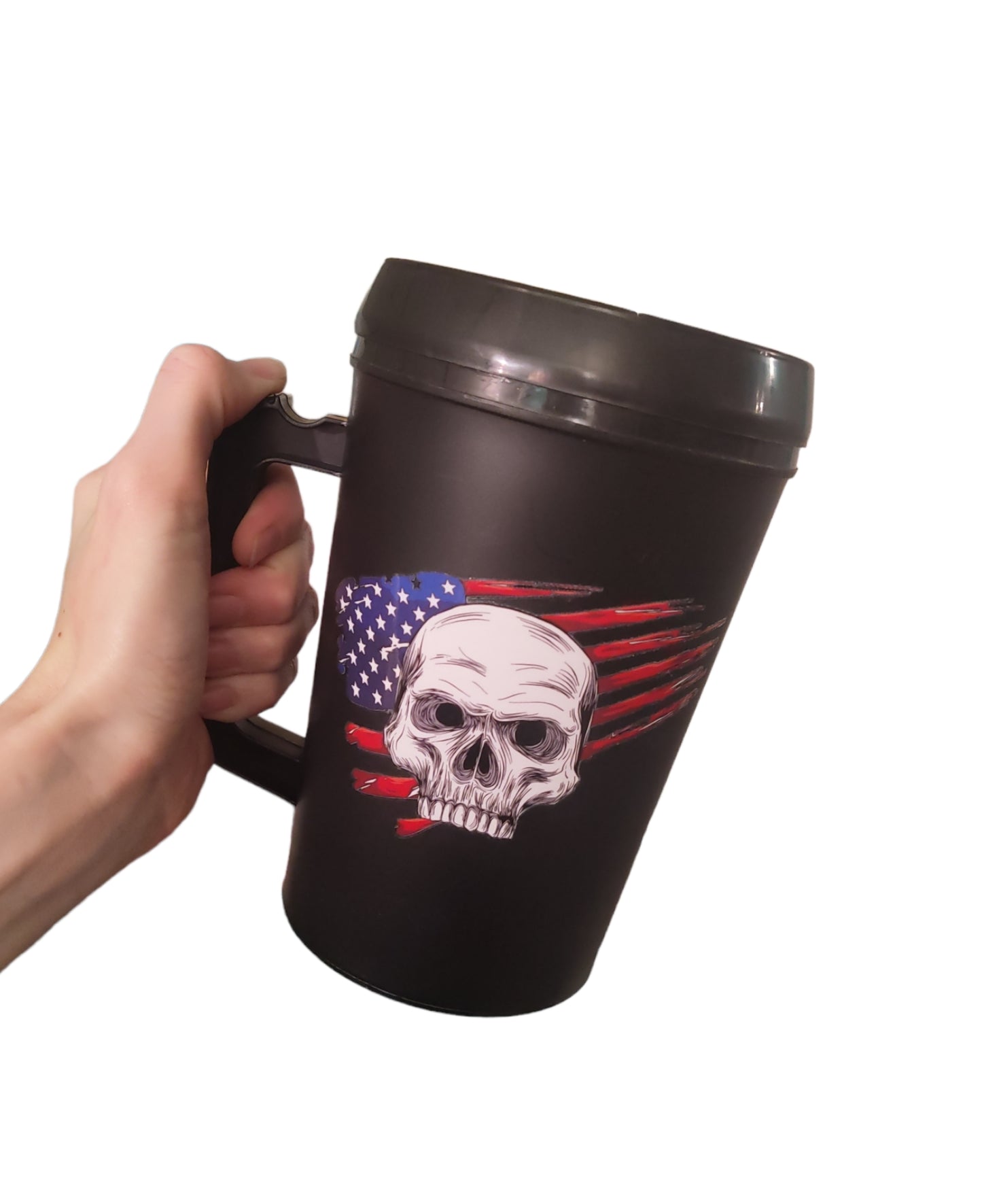 American Flag Skull HIP SIPS Mega Mug 34oz