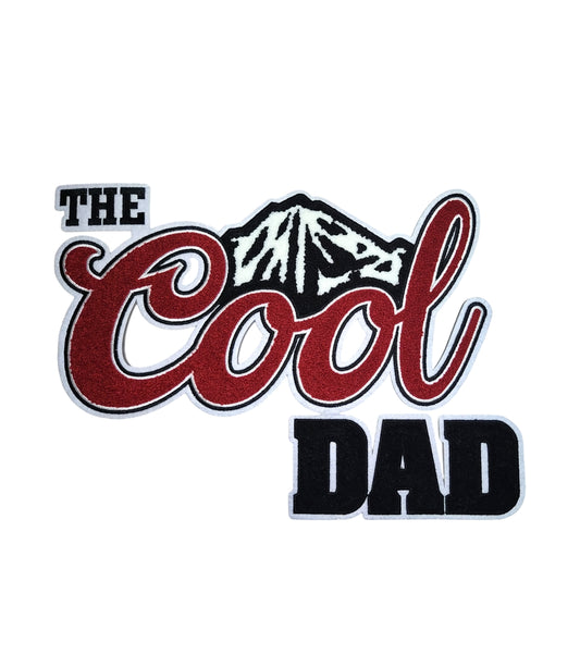 'The Cool Dad' Large Chenille Iron-on Patch