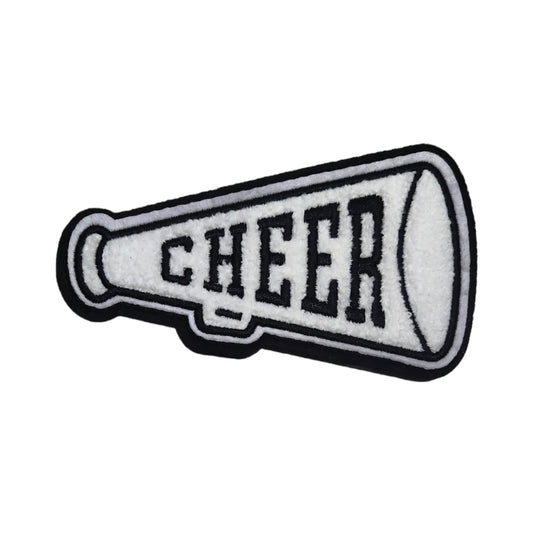 Large Cheer Chenille Megaphone Iron On Patch