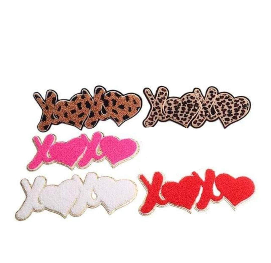 Large XOXO Chenille Iron-on Patches
